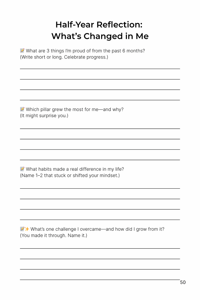 Half-year review page
